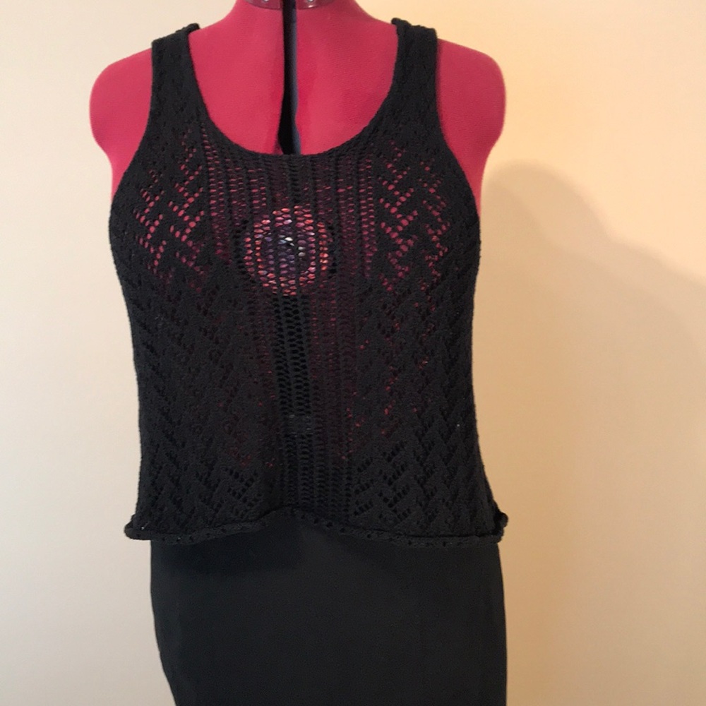 Buffalo Black knit tank top